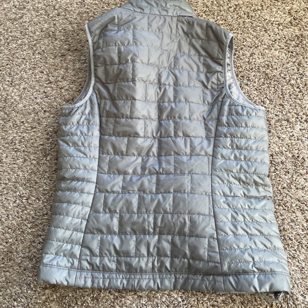 Patagonia Nano Puff Vest Womens Medium Gray Gorpcore Outdoor Better Homes Logo - Picture 10 of 12